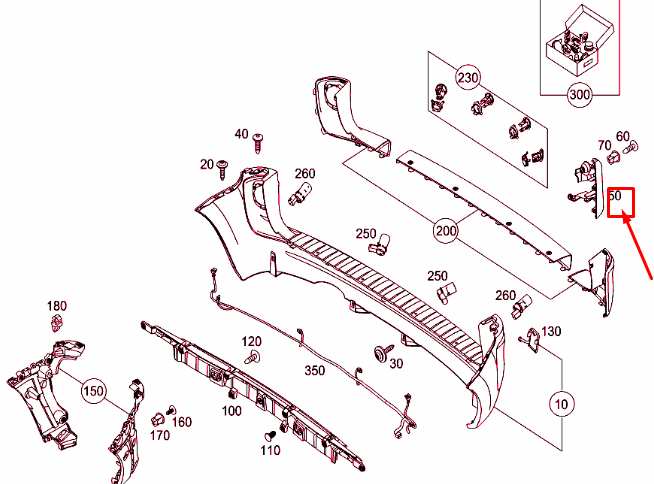 MERCEDES-BENZ CITAN W415 Rear Bumper Right Reinforcement A4158800616