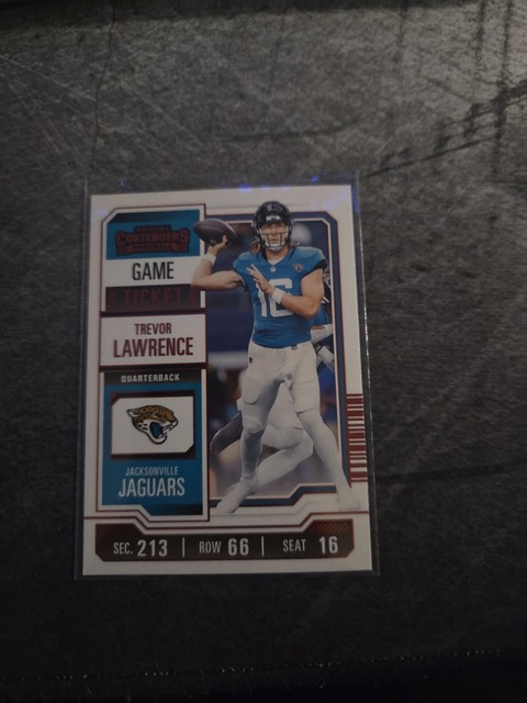 Trevor Lawrence .. RED .. Jacksonville Jaguars 2023 Contenders PARALLEL Card 48