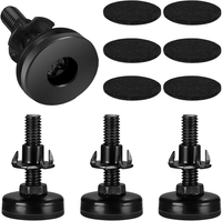 4 StüCk StellfüßE HöHenverstellbar, Verstellbare MöBelfüßE M8 × 38 Mm, Schwarz S