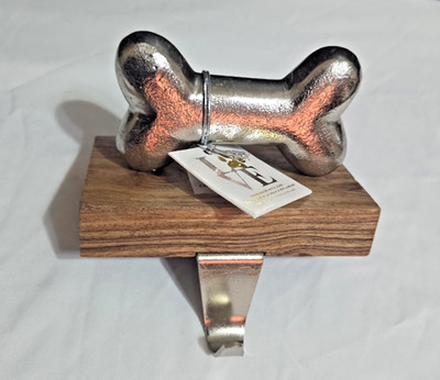 Dog Christmas 5'' Stocking Holder Handmade with Love FABRIQUÉ ÀLA MAIN AVEC AMOUR