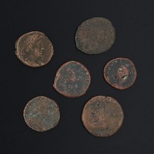 Ancient Coins Roman Artifacts Figural Mixed Lot of 6 B8161