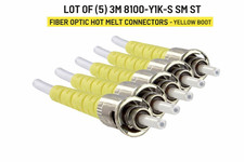 Lot 5 3M 8100-Y1K-S SM ST Fiber Optic Hot Mel...