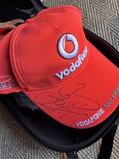 Jenson Button signed (Lewis Hamilton) McLaren Cap signed at Headly court