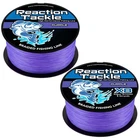 Reaction Tackle Braided Fishing Line Purple  4 or 8 Strands PE Braid