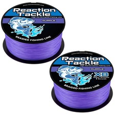 Reaction Tackle Braided Fishing Line Purple  ...