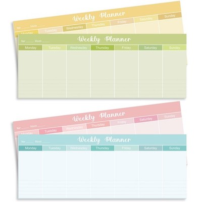 Geyee 120 Sheets Weekly Planner Notepad 25 X 9.5 Cm (10 X 3.8 Inches), berry