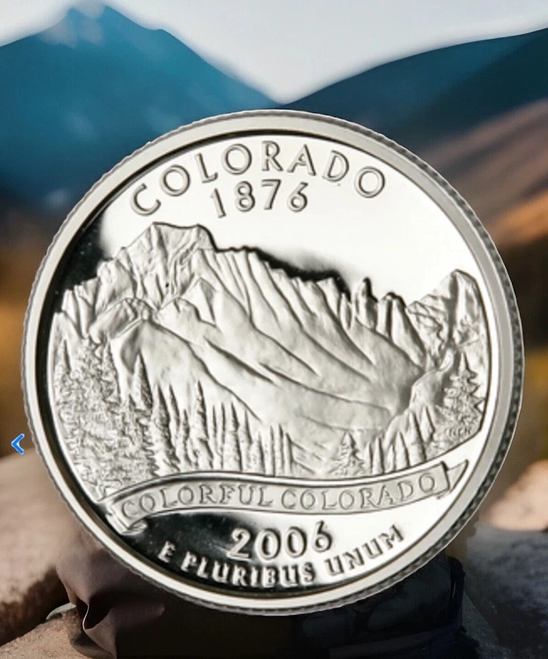 2006-S Silver Proof Colorado Statehood Washington Quarter Fast Shipping - Image 3 of 4