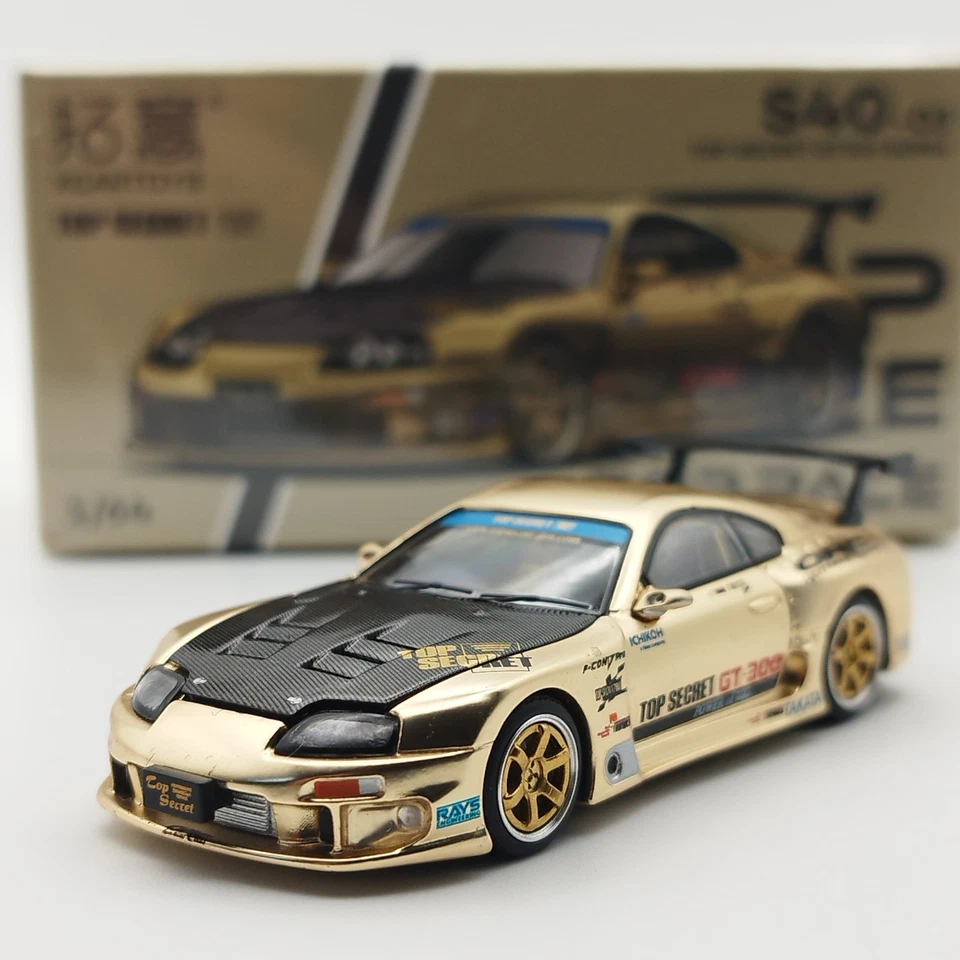 Pop Race 1/64 Toyota Supra MK4 Top Secret GT300 – Chrome Gold – 2025 – Neuf - Photo 2/4