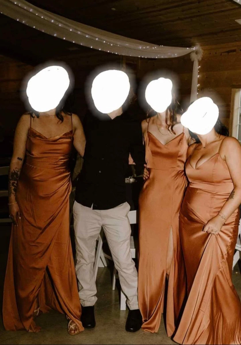 matte satin bridesmaid dresses Stephanie Sage Dress Unbranded Satin Gray Bridesmaid Dresses
