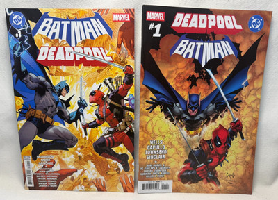 Marvel Deadpool Batman #1 & DC Batman Deadpool #1 (Snyder, Capullo) *1st Print*