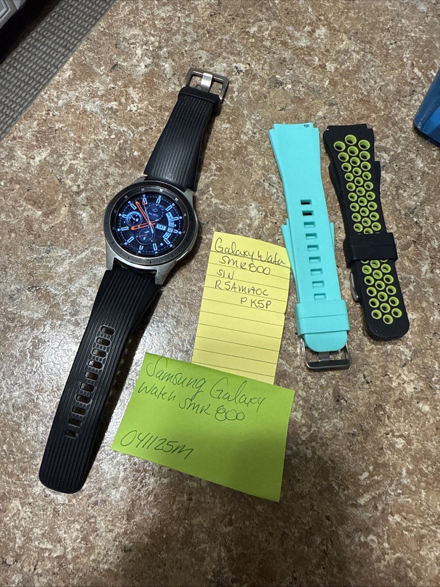 Samsung Galaxy Watch SM-R800 46mm Silver Case Classic Black Turn