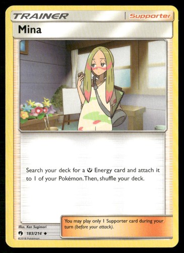 Mina 183/214 Uncommon Lost Thunder Pokemon Lightly Played