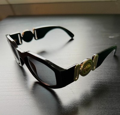 Versace Medusa Biggie Sunglasses Black Gold Frame Unisex