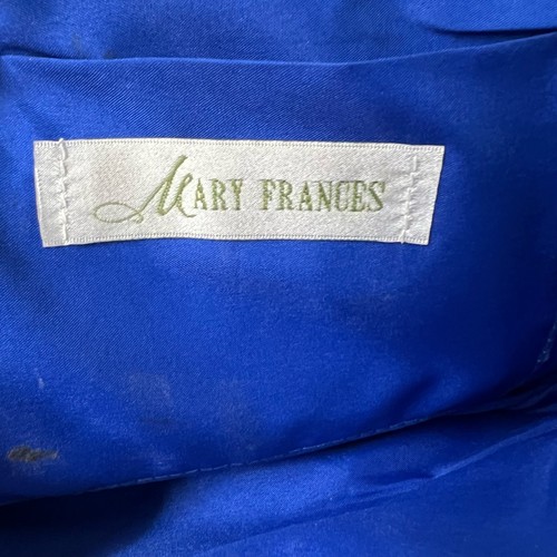 Mary Frances Shoulder Bag Crossbody Beaded Embellished Velour Floral Chain Strap - Picture 10 of 13