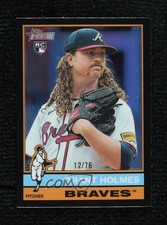 2025 Topps Heritage Chrome Black Border 12/76 Grant Holmes #22 0vf5