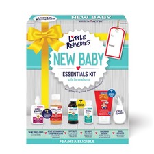 New Baby Essentials Kit with Saline Nasal Spray, Diaper Rash Cream, Gas Relie...