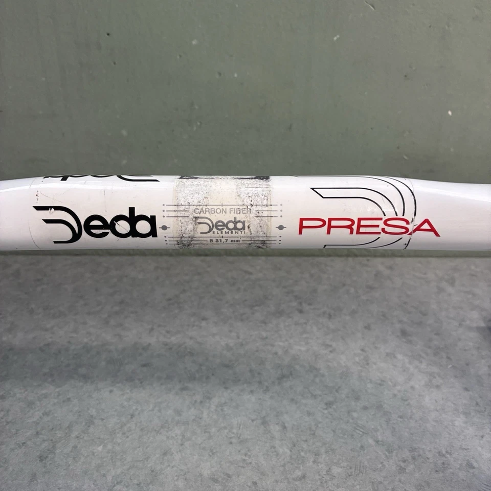 DEDA PRESA RHM 42cm CARBON HANDLEBAR BICYCLE ROAD BIKE AERO WHITE 31.8 - 31.7mm - Image 2 of 4