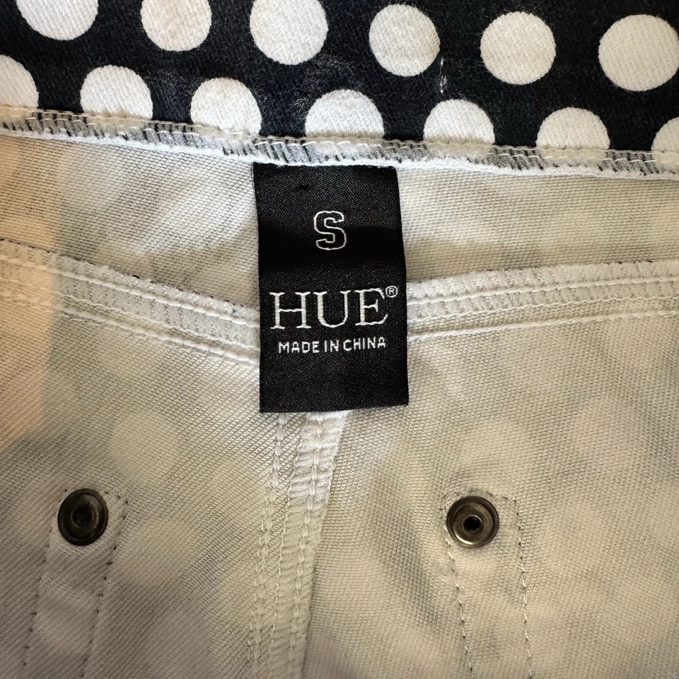 Leggings para mujer HUE blancos y negros lunares ajustados elásticos talla pequeña Foto 4 de 4