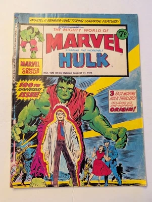 The Mighty World of Marvel No 100, August 31st 1974, Hulk. - Image 1 of 4