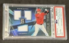 2018 Panini Spectra Shohei Ohtani Rookie Triple Patch Prizm 109/199 RC PSA 8.5