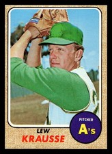 1968 Topps #458 Lew Krausse - EX-EXMT *TedsCardShack*