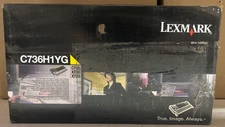 Genuine Lexmark C736H1YG High Yield Yellow Toner Cartridge for C736 / X736/X738