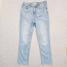 Madewell Jeans Womens The Perfect Vintage Jean Lightwash Frey Hem High Rise 28