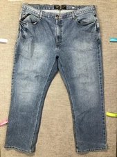 Ariat Jeans Mens 44x32 Light Wash M4 Relaxed Boot Bootcut Rebar Workwear Denim