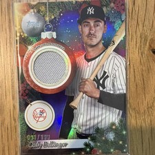 Topps 2025 Holiday Cody Bellinger PR-CB Purple Metallic Relic /199 Yankees