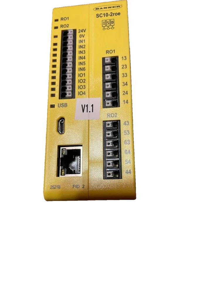 Banner SC10-2roe P/N 806222 ISD Safety Controller 10 Inputs 2 Relay Outputs - Image 2 of 4
