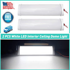 2 RV Interior LED Ceiling Light Boat Camper Trailer Single Dome 12V 6000K Super