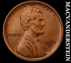 1911-S Lincoln Wheat Cent - Scarce  Almost Uncirculated  Semi-key  #K1851