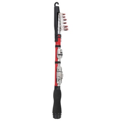 Red Telescopic Rod 1Pc Fishing Compact Scientific Structure Travel