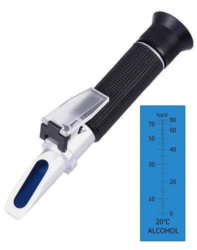 Alkohol Refraktometer 0-80% v / v Alkoholmeter Brennerei