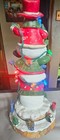 Vtg Snowman LED Light Up Musical Christmas Decoration Stacked Snowman 14" — photo 3