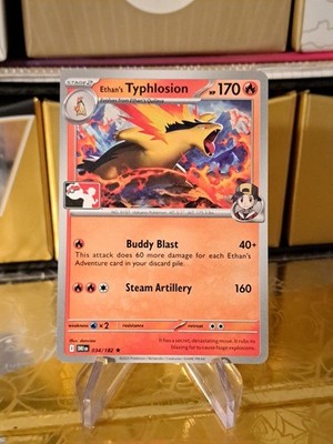 typhlosion pokemon card worth Ethan's Typhlosion Pokemon Prize Pack Series 8 Promo Pokemon Card NM/LP