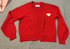 Girls/Teen Old Navy Red Cardigan with white heart Valentines XL 14-16 — photo 1