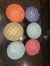 Dipping Bowls Soy Sauce Dish Ceramic 3 OZ Small Serving Bowls ,6 Pcs