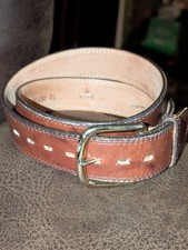 Justin WESTERN WORK CLASSIC USA Leather Belt Size 32 Made in USA 0613C