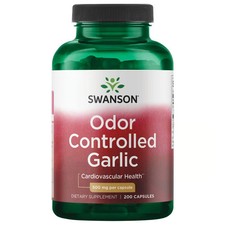 Swanson Odor-Controlled Garlic 500 mg 200 Capsules