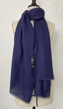 ETRO MILANO Sciarpa uomo misto cashmere blu navy 79"/29" M.in.italy EX.COND