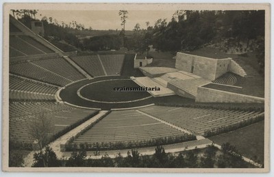Genuine Photo postcard Reichssportfeld with Eckardt stage in Berlin Olympics 1936