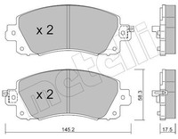 Metelli Bremsbelagsatz, Scheibenbremse 22-1161-0 Passend FüR Subaru