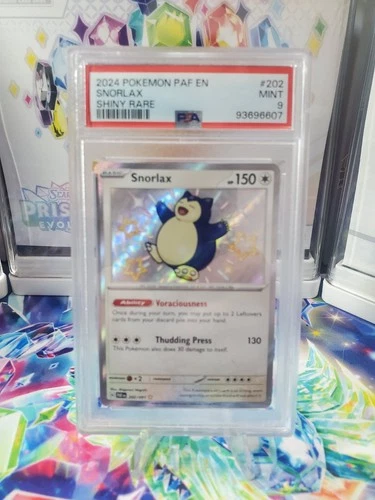 2024 POKEMON PAF EN-PALDEAN FATES SHINY RARE #202 SNORLAX PSA 9