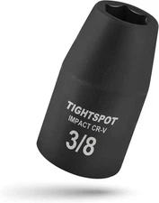 TIGHTSPOT 1/2 Inch Drive - 3/8 1/2" 3/8” Shallow Impact Socket - 6pt 