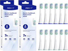 Soft Replacement Toothbrush Heads 12-Pack for Philips Sonicare Click-On Models