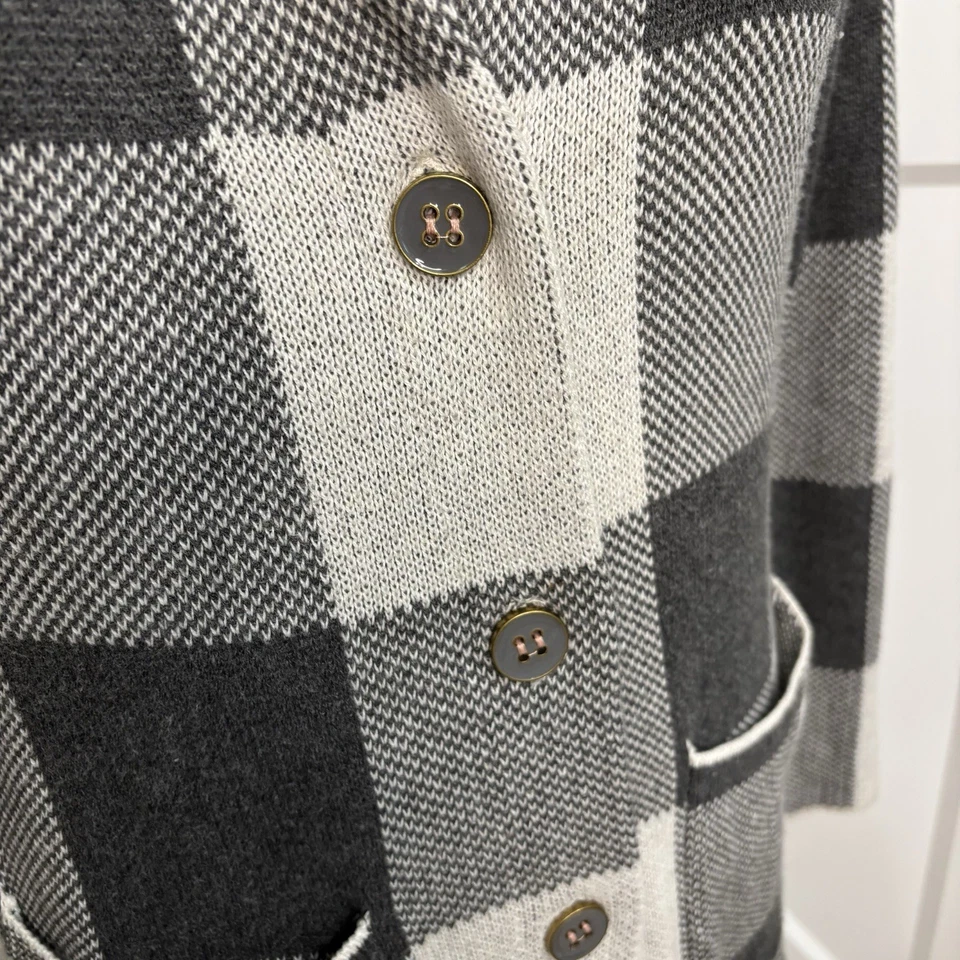 Cárdigan a Cuadros Matilda Jane Enola Buffalo Talla Mediana Bolsillos Frontales Mangas Largas Foto 4 de 4