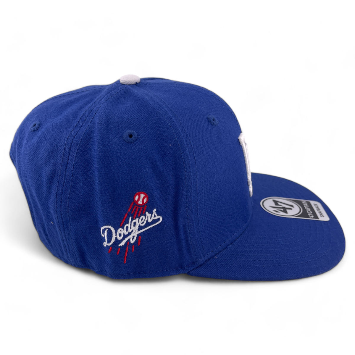 BD STUDS DAMAGE CAP BLUE ② 47 Brand Los Angeles Dodgers LA MLB Side Patch Blue Captain