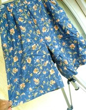 VTG 90S PENDLETON USA S M 8 CHAMBRAY BLUE PEACH FLORAL RAYON LINEN SHORTS WOMEN