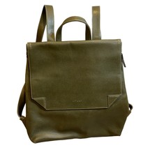 Matt & Nat Volta Vegan Leather Olive Slim Backpack